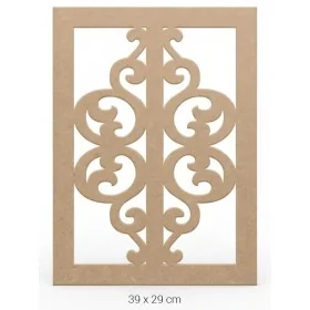 DS041 Geleneksel Desenli Dekoratif Duvar Süsü Ham Ahşap Boyanabilir Obje